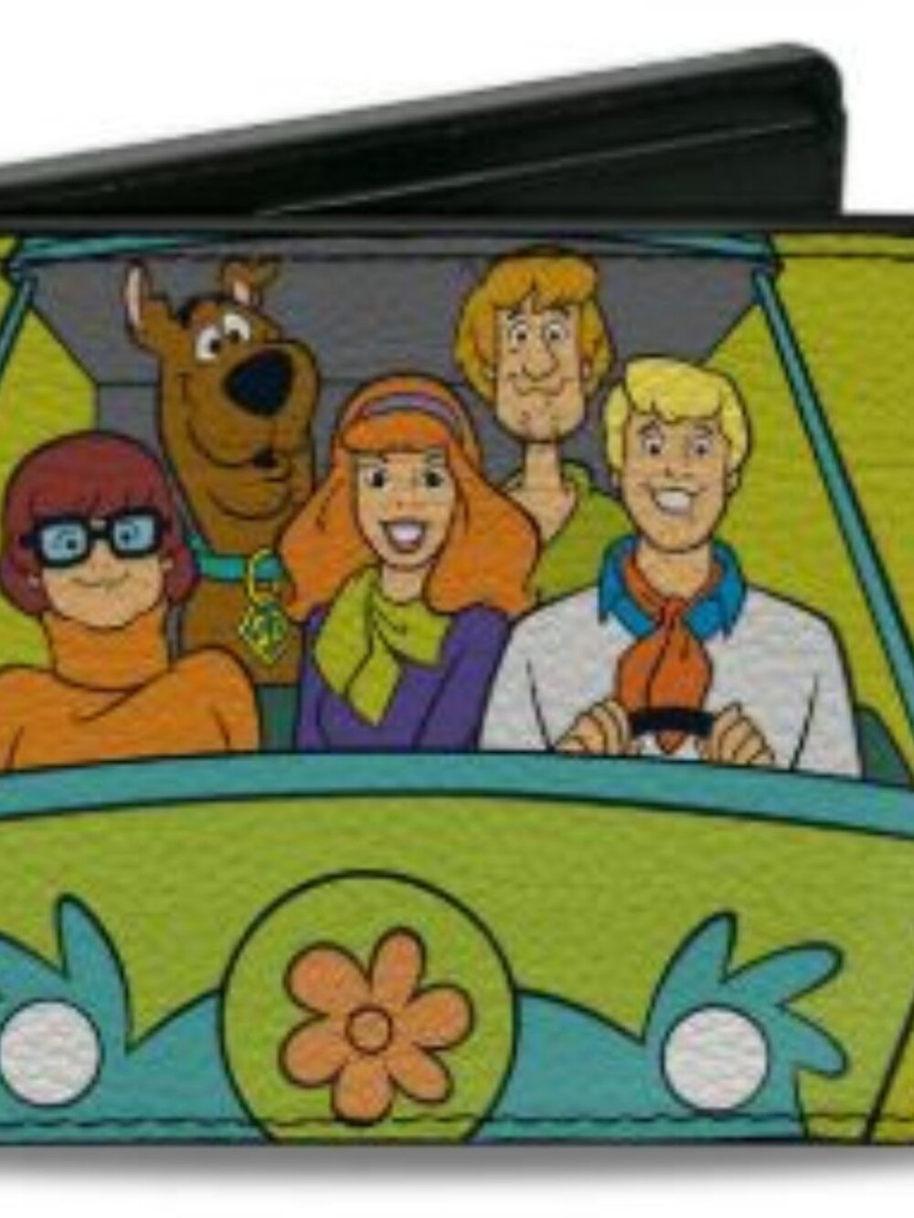 Scooby Doo Bi-Fold Wallet Group Driving Mystery Machine Yellow